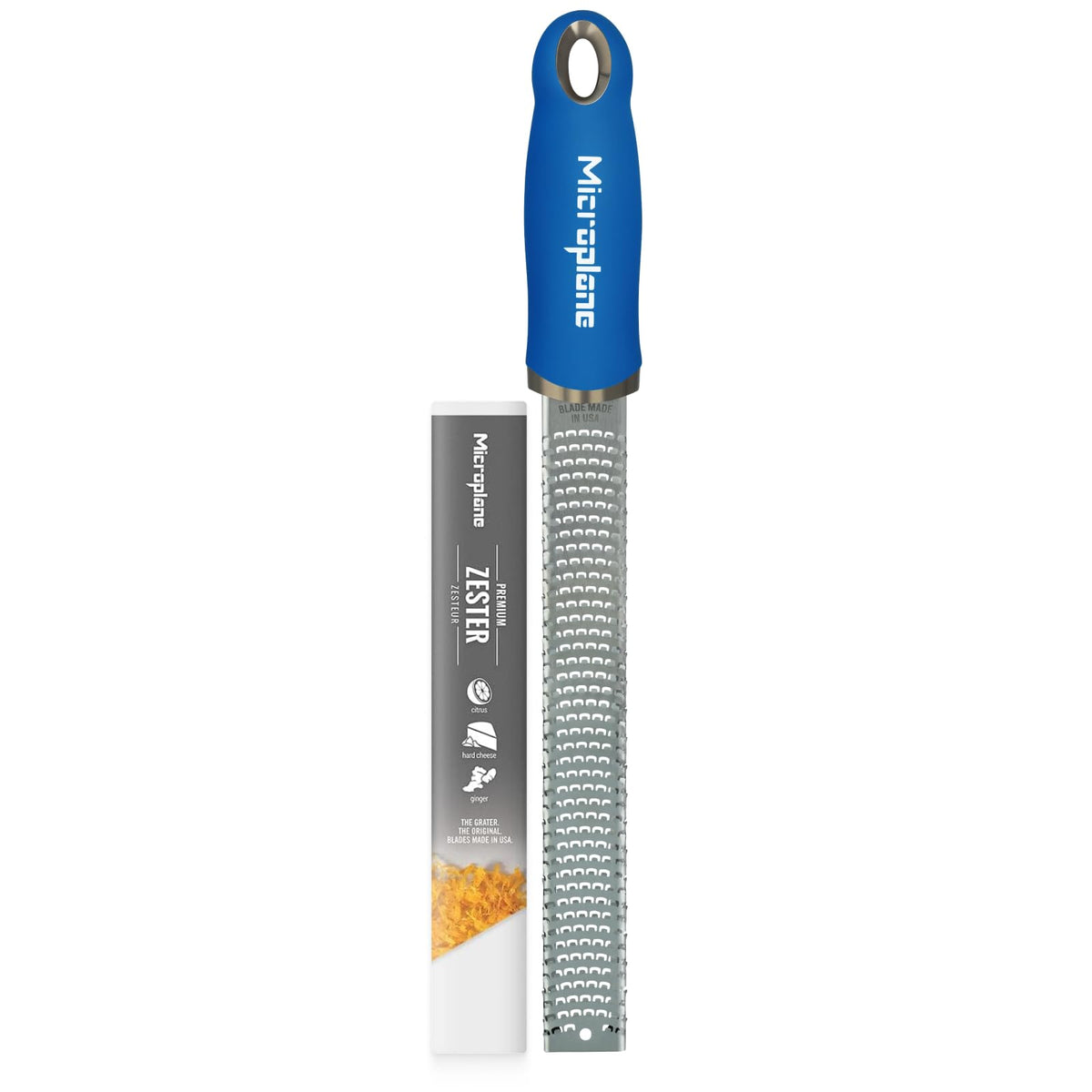 Microplane Premium Classic Series Zester 18/8, Black - Lemon Zester & Cheese Grater & Vegetable Grater - Citrus, Parmesan Cheese, Garlic, Ginger, Nutmeg, Chocolate - Stainless Steel Grater