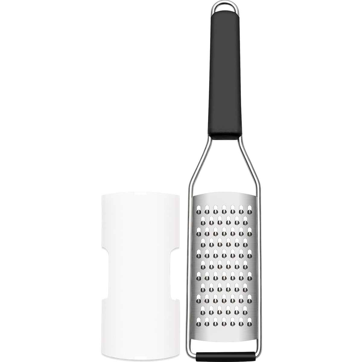 Cambom Lemon Zester Grater Three-piece Suit - Heavy Duty Kitchen Tool for Parmesan Cheese, Ginger, Garlic, Nutmeg, Chocolate, Vegetables,Fruits,Stainless Steel Grater Dishwasher Safe Black
