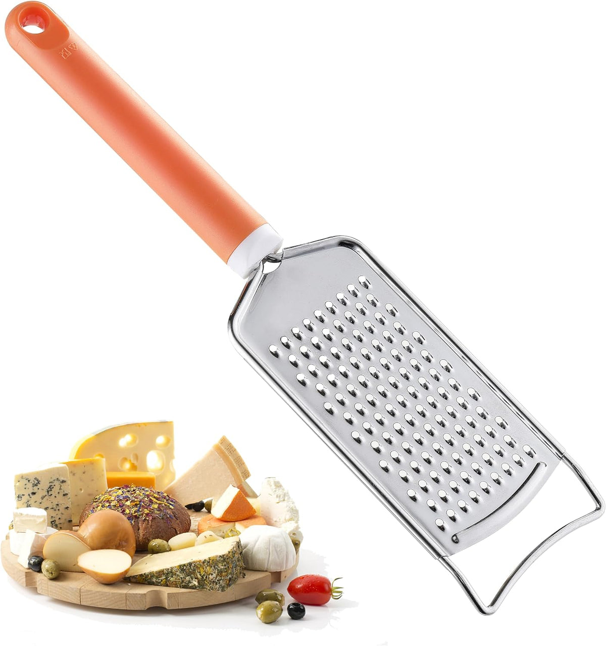 Cheese Grater with Handle, Vituer Stainless Steel Graters for Kitchen, Cheese Grater Lemon Zester Handheld, Great for Cheese, Ginger, Chocolate, Spices and More, Dishwasher Safe