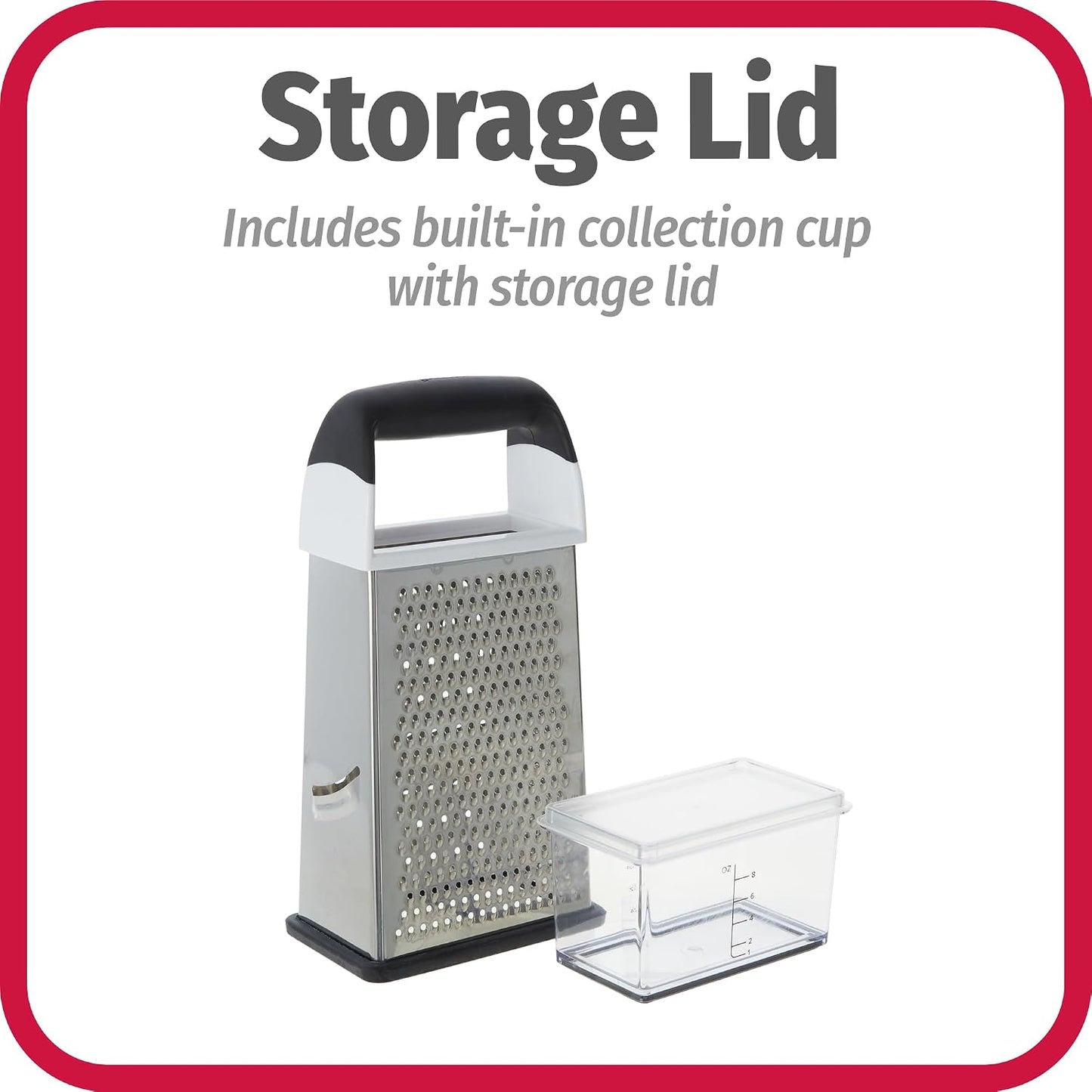 GoodCook Touch 4-sided Box Grater, Stainless Steel Blades with Collection Cup Included