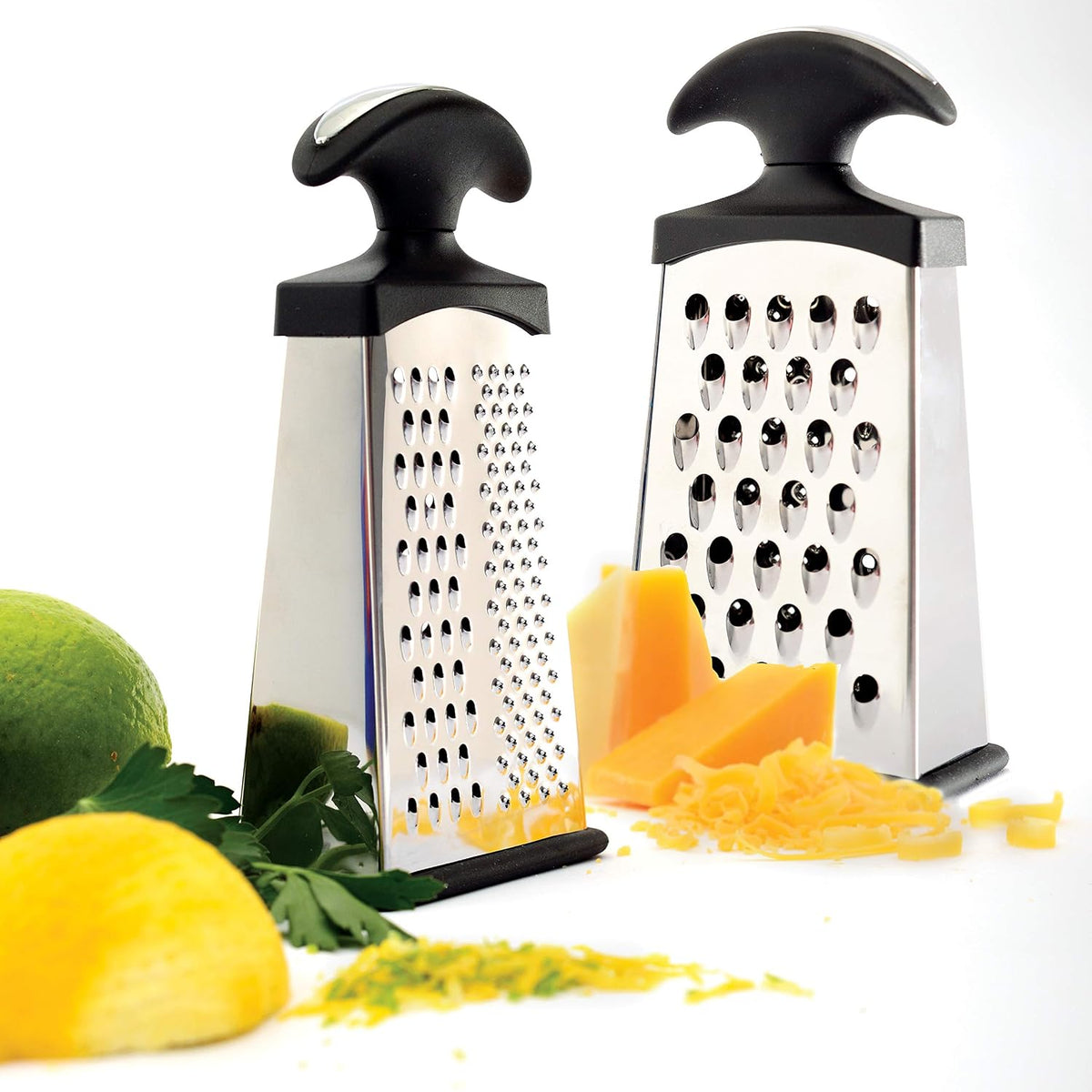 Norpro Mini Grip-EZ Slim Grater with 3 Surfaces, Silver