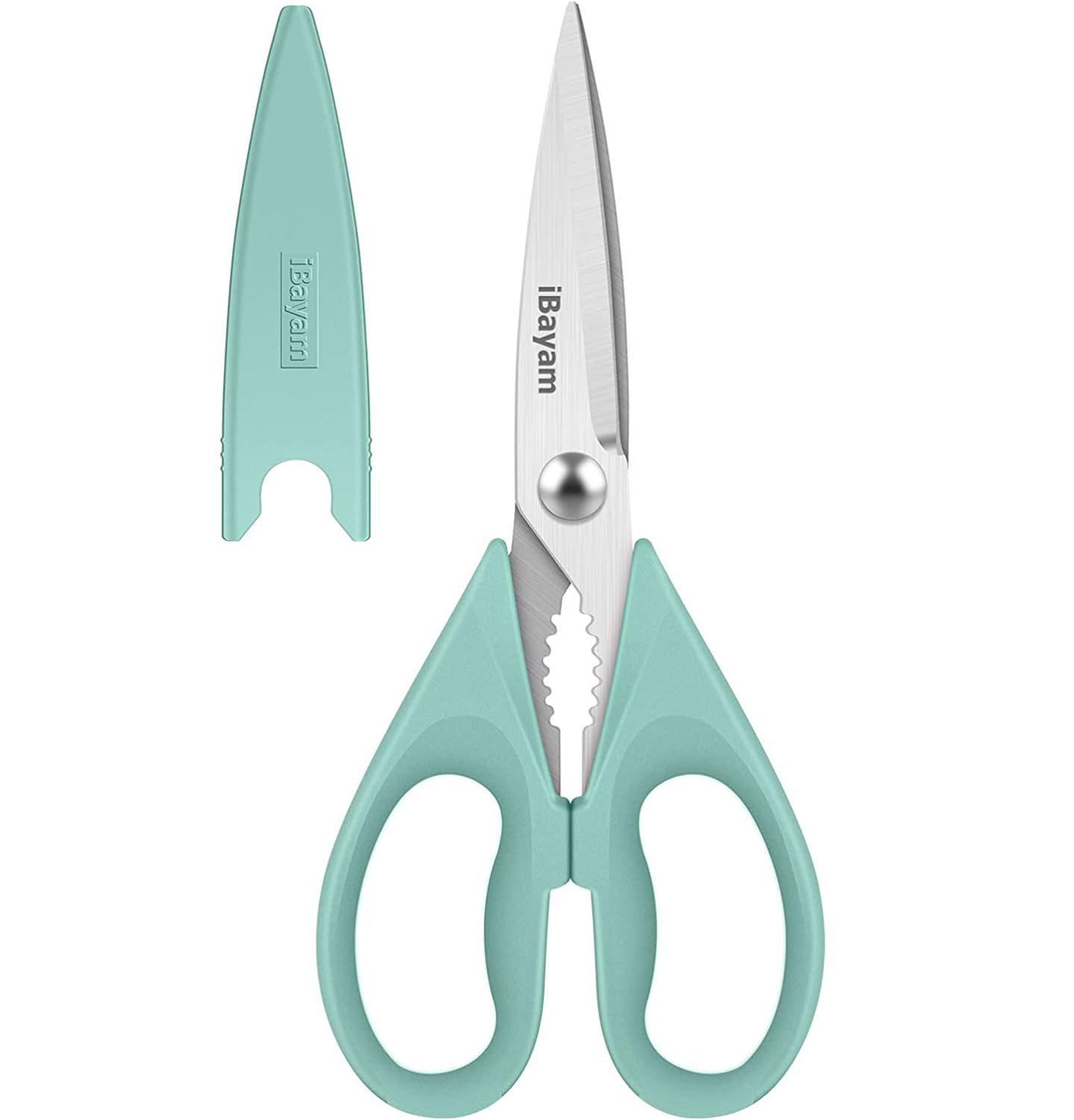 iBayam 8.7" All Purpose Kitchen Shears Heavy Duty with Protective Sheath