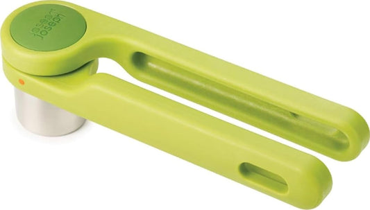 Joseph Joseph Helix Garlic Press Mincer Ergonomic Twist-Action Hand Juicer, Stainless Steel