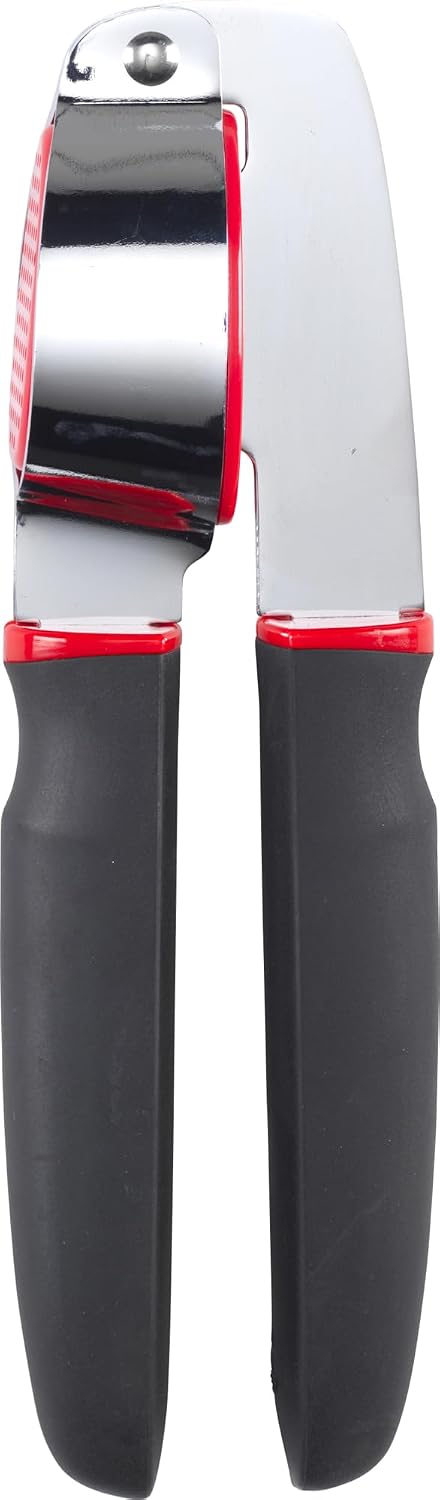 GoodCook Touch Dishwasher Safe Garlic Press with Stainless Steel Head, Black/Red