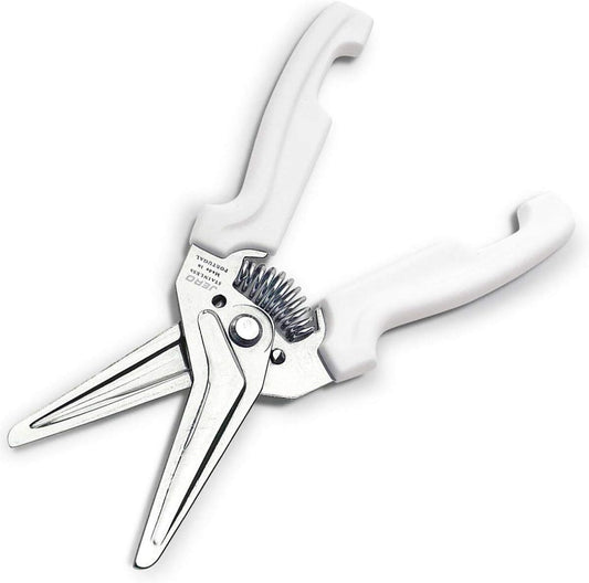 JERO Spring Assisted Kitchen Shears with Holder — Durable Stainless Steel Scissors for Herbs, Kitchen Tasks, Floral Trimming, Crafting — Made in Portugal by Jero Knife Company