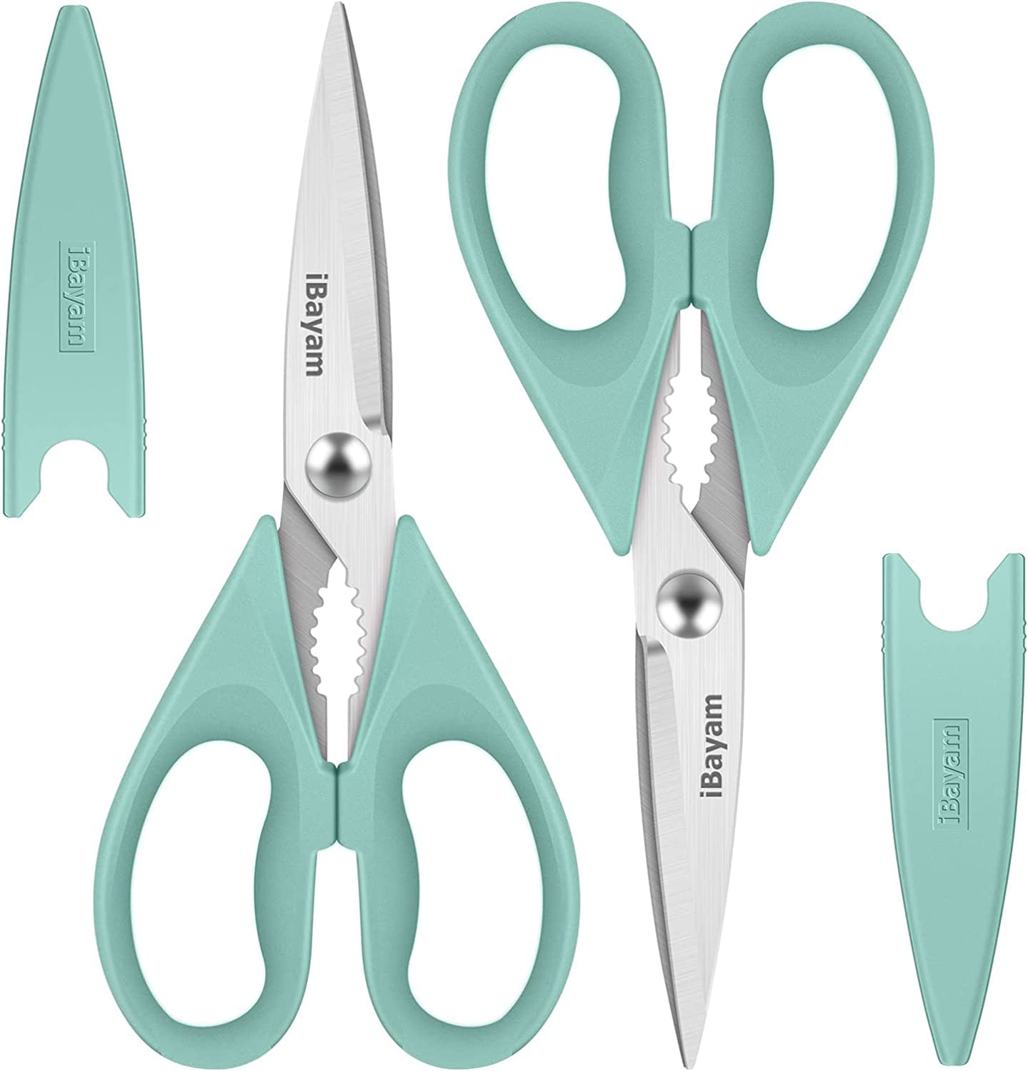 iBayam 8.7" All Purpose Kitchen Shears Heavy Duty with Protective Sheath