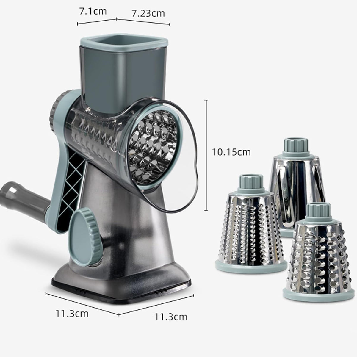 Cheese Grater with Handle,Multifunctional Rotary Cheese Grater
