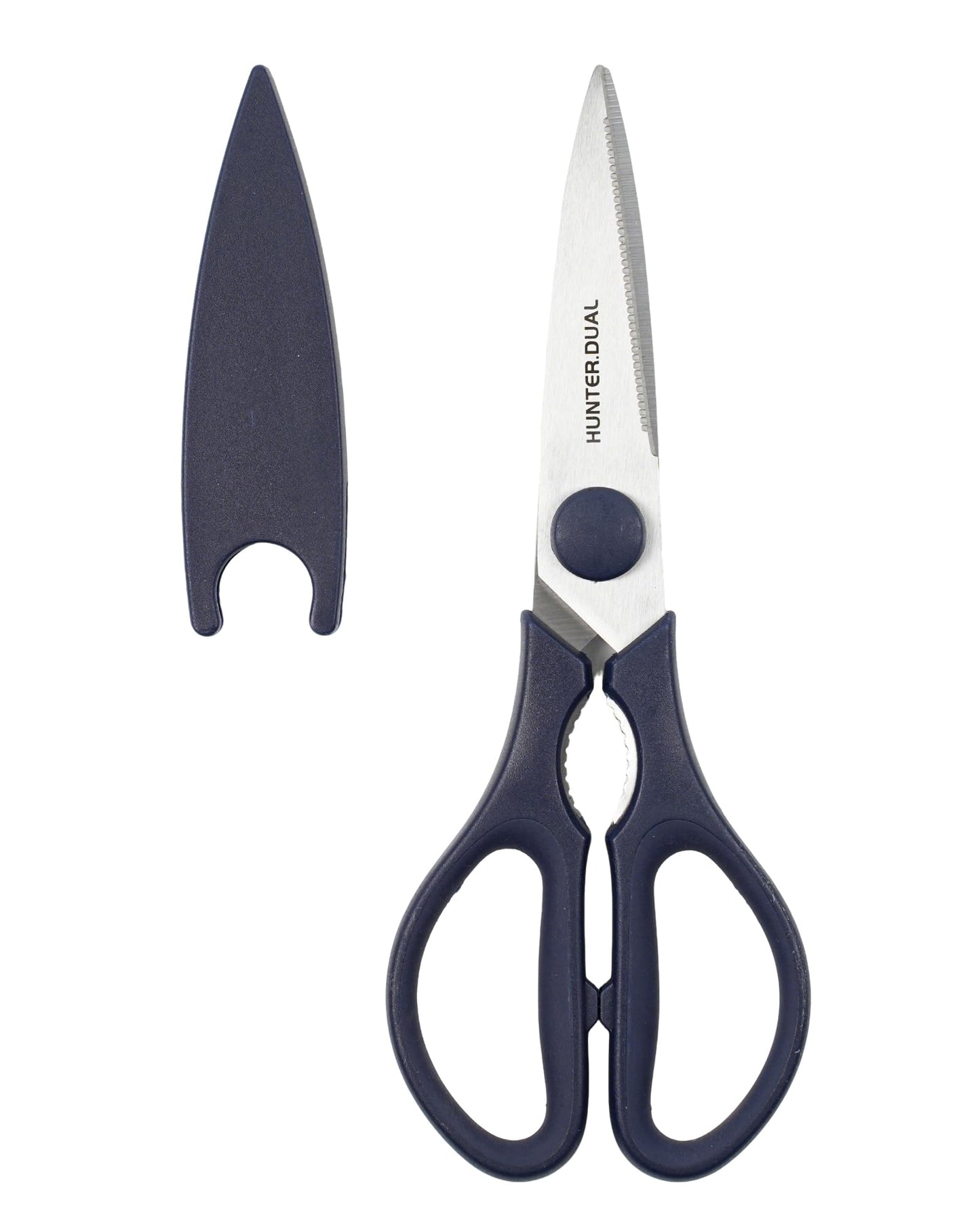 Kitchen Scissors for Food, HUNTER.DUAL Heavy Duty Come Apart Poultry Shears for Cooking, All Purpose for Cutting Chicken, Meat, Fish & Vegetables (Black, 8.35 Inch)