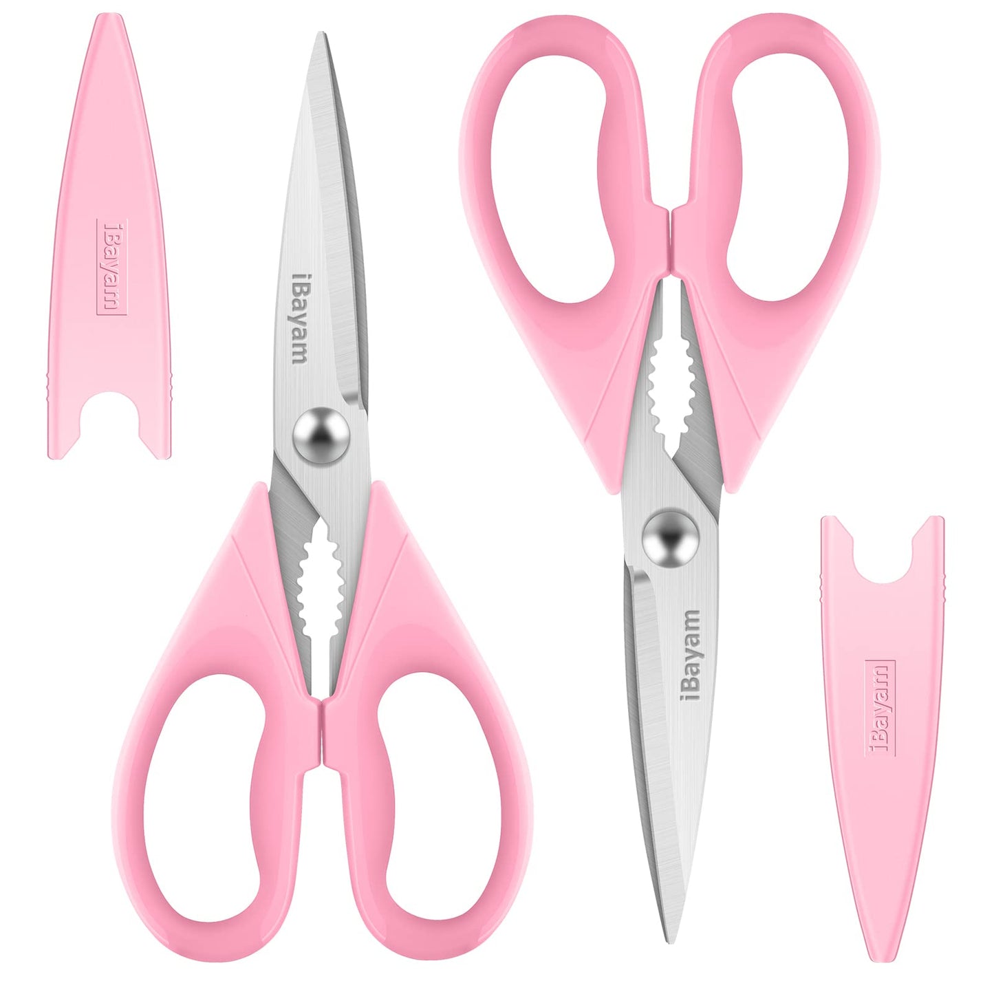 iBayam 8.7" All Purpose Kitchen Shears Heavy Duty with Protective Sheath