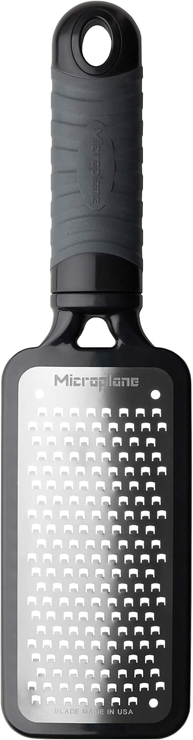 Microplane Home Series Multipurpose Coarse Grater - Easy to Use, Perfect for Everyday Cooking (Black)