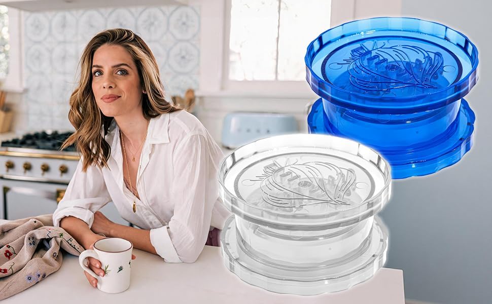 3 Pack Transparent Garlic Press, Manual Garlic Crusher and Mincer—Plastic Garlic Grinder and Chopper, rotary chopper suitable for garlic, chili peppers, compact and space-saving