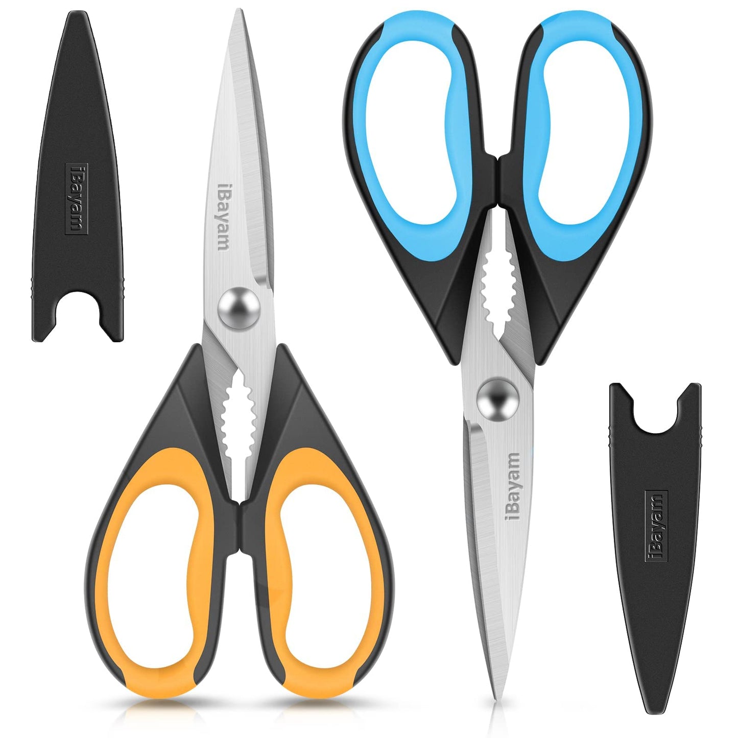 iBayam 8.7" All Purpose Kitchen Shears Heavy Duty with Protective Sheath
