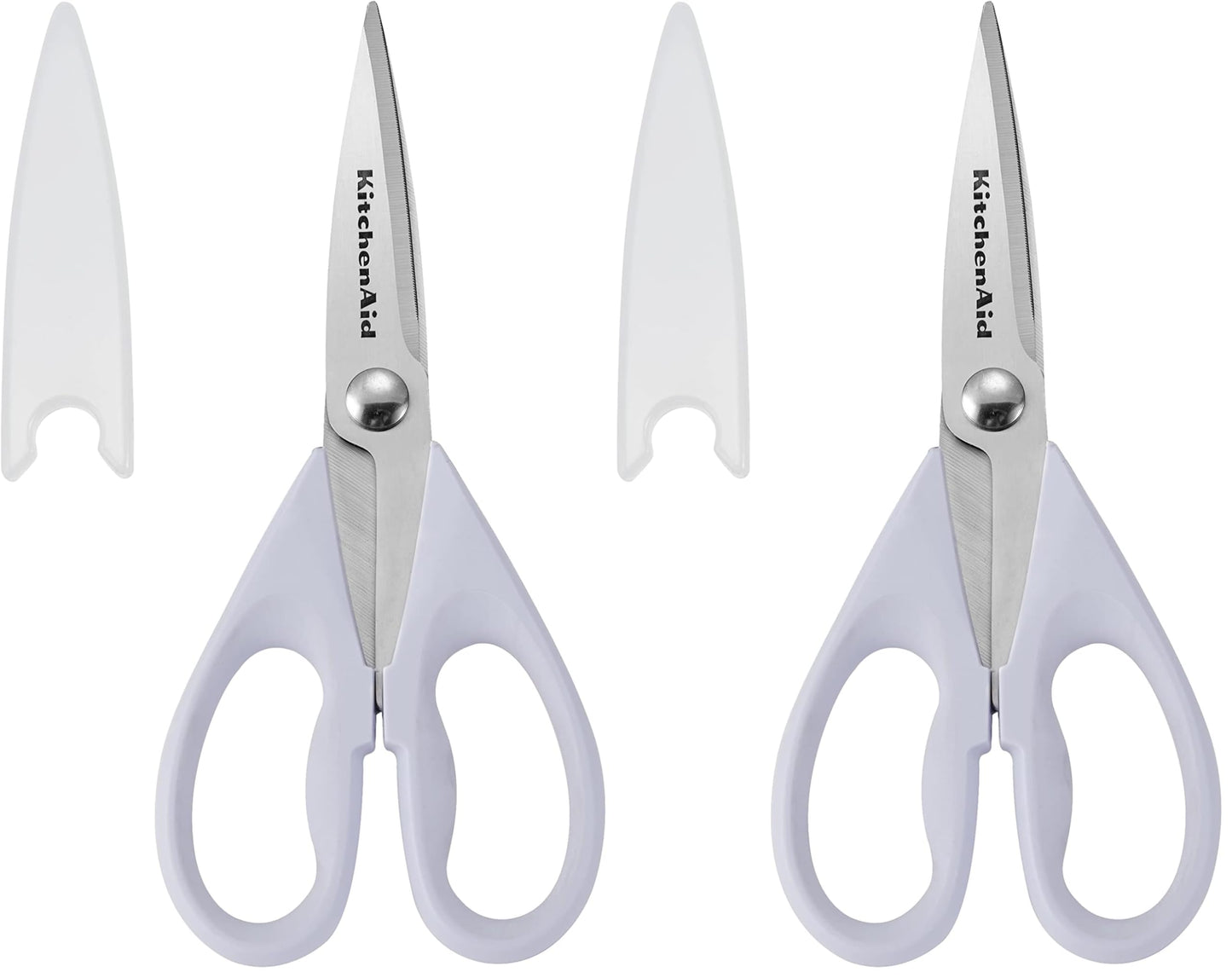 KitchenAid All Purpose Kitchen Shears with Protective Sheath Durable Stainless Steel Scissors, Dishwasher Safe, Soft Grip Comfort Handle, 8.72 Inch, Black