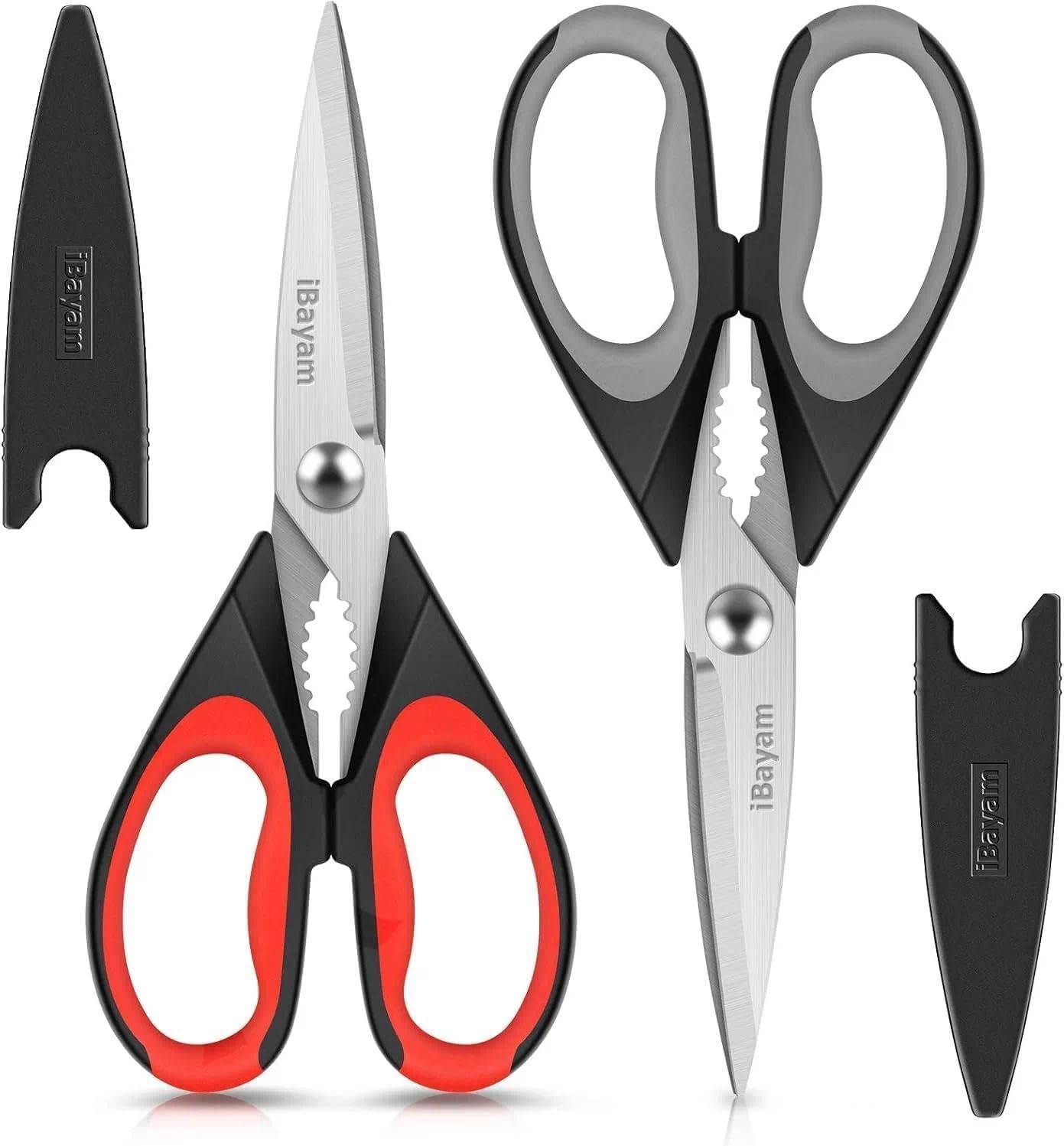 iBayam 8.7" All Purpose Kitchen Shears Heavy Duty with Protective Sheath