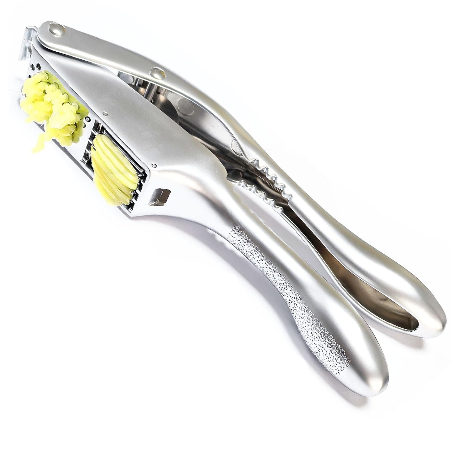 Garlic Press and Slicer 2 in 1, Heavy Duty Garlic Mincer, Crusher with Ergonomic Handle - Perfect for Home Cooks and Professional Chefs Alike.