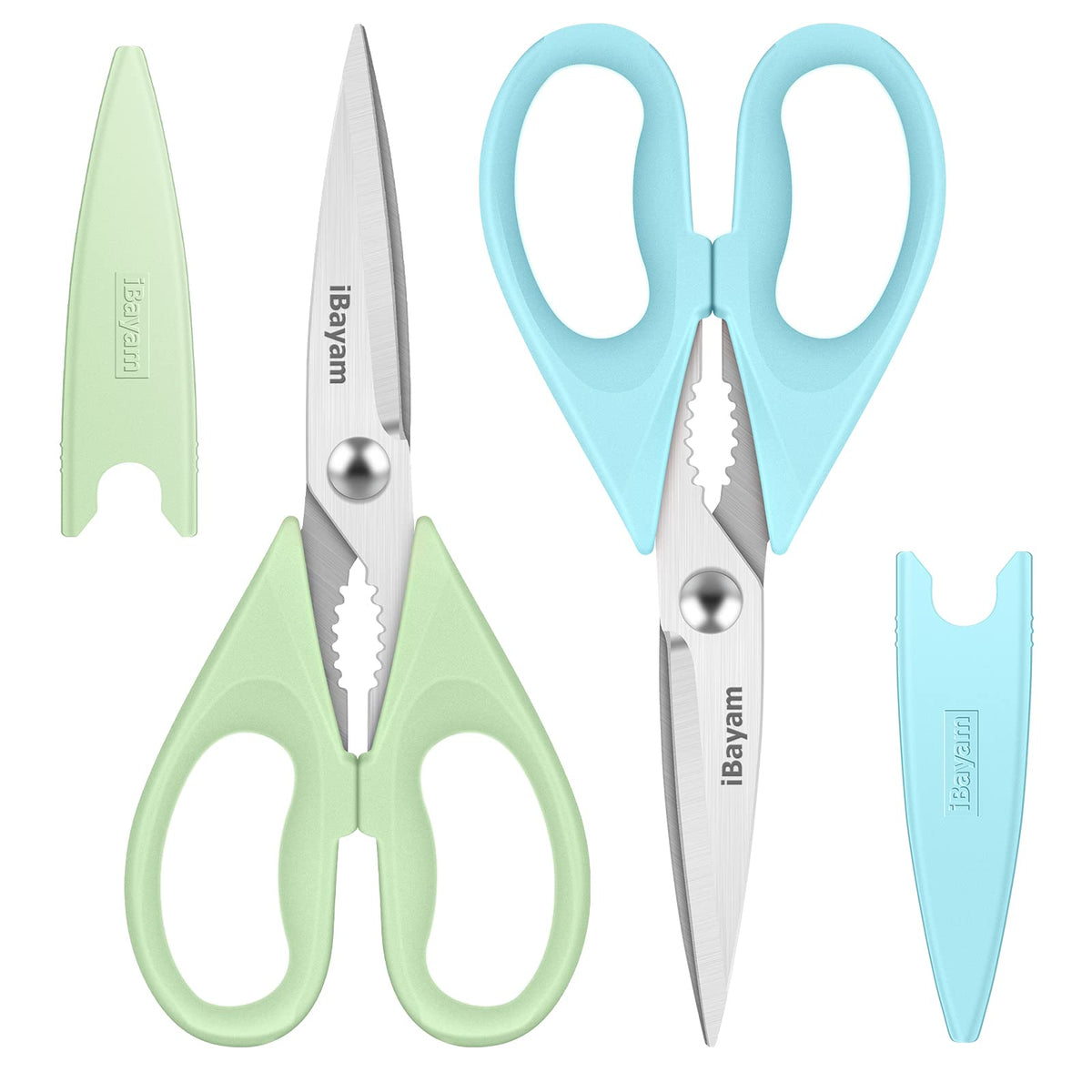 iBayam 8.7" All Purpose Kitchen Shears Heavy Duty with Protective Sheath