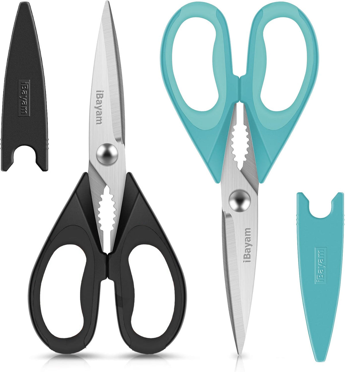 iBayam 8.7" All Purpose Kitchen Shears Heavy Duty with Protective Sheath