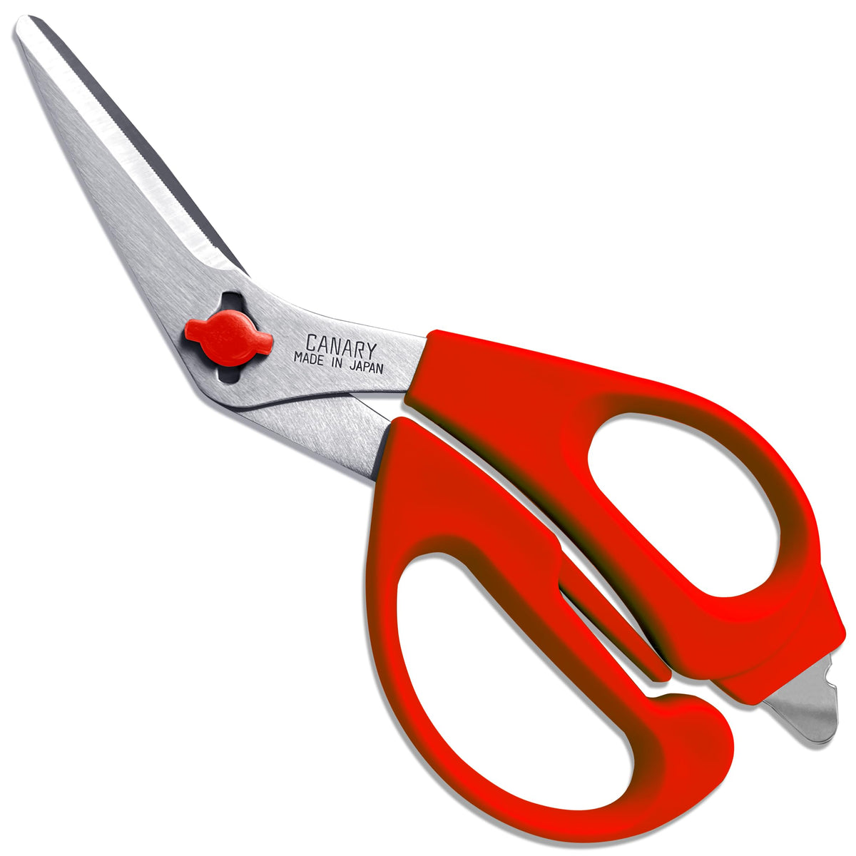 CANARY Japanese Kitchen Scissors Heavy Duty 8.2", Made in JAPAN, Dishwasher Safe Come Apart Blade, Multipurpose Kitchen Scissors, Sharp Serrated Japanese Stainless Steel, Black