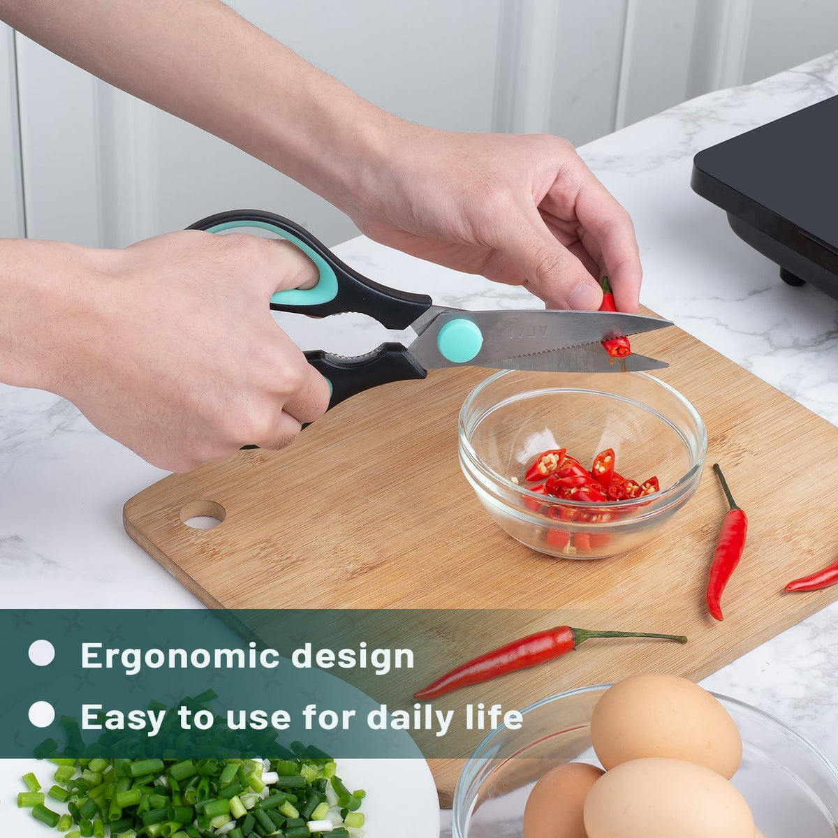Mr. Pen- All Purpose Kitchen Shears with Protective Sheath, 8 Inch