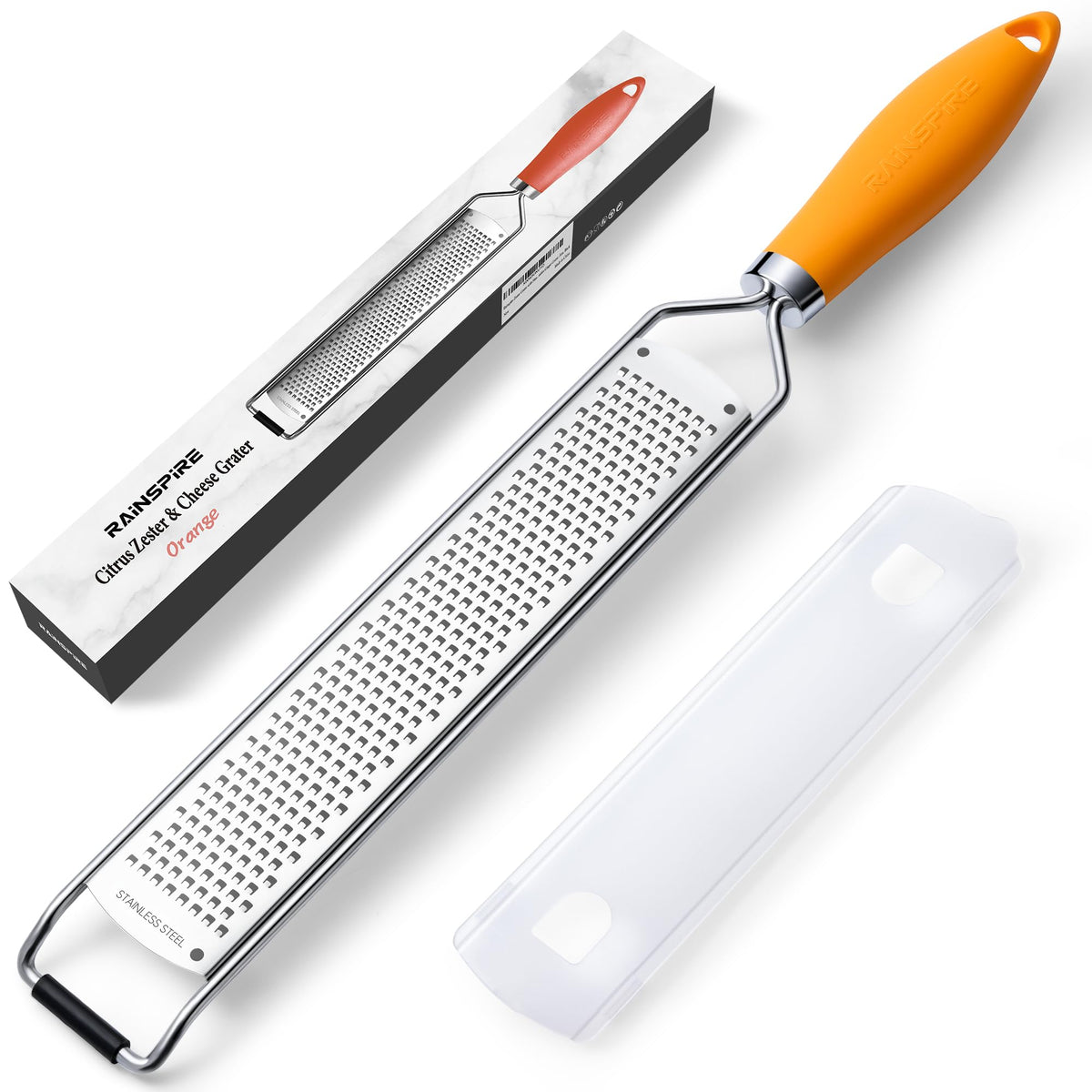 304 Stainless Steel Citrus Lemon Zester Spice Ginger Garlic Grater Black