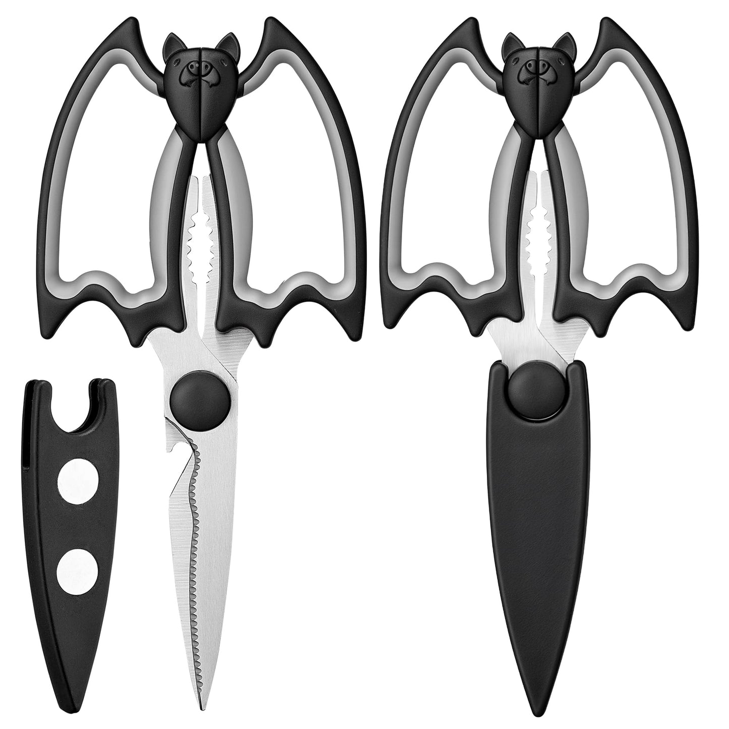 OMDAR 3 Pack Kitchen Scissors & Seafood Scissors Set, Sharp Kitchen Shears