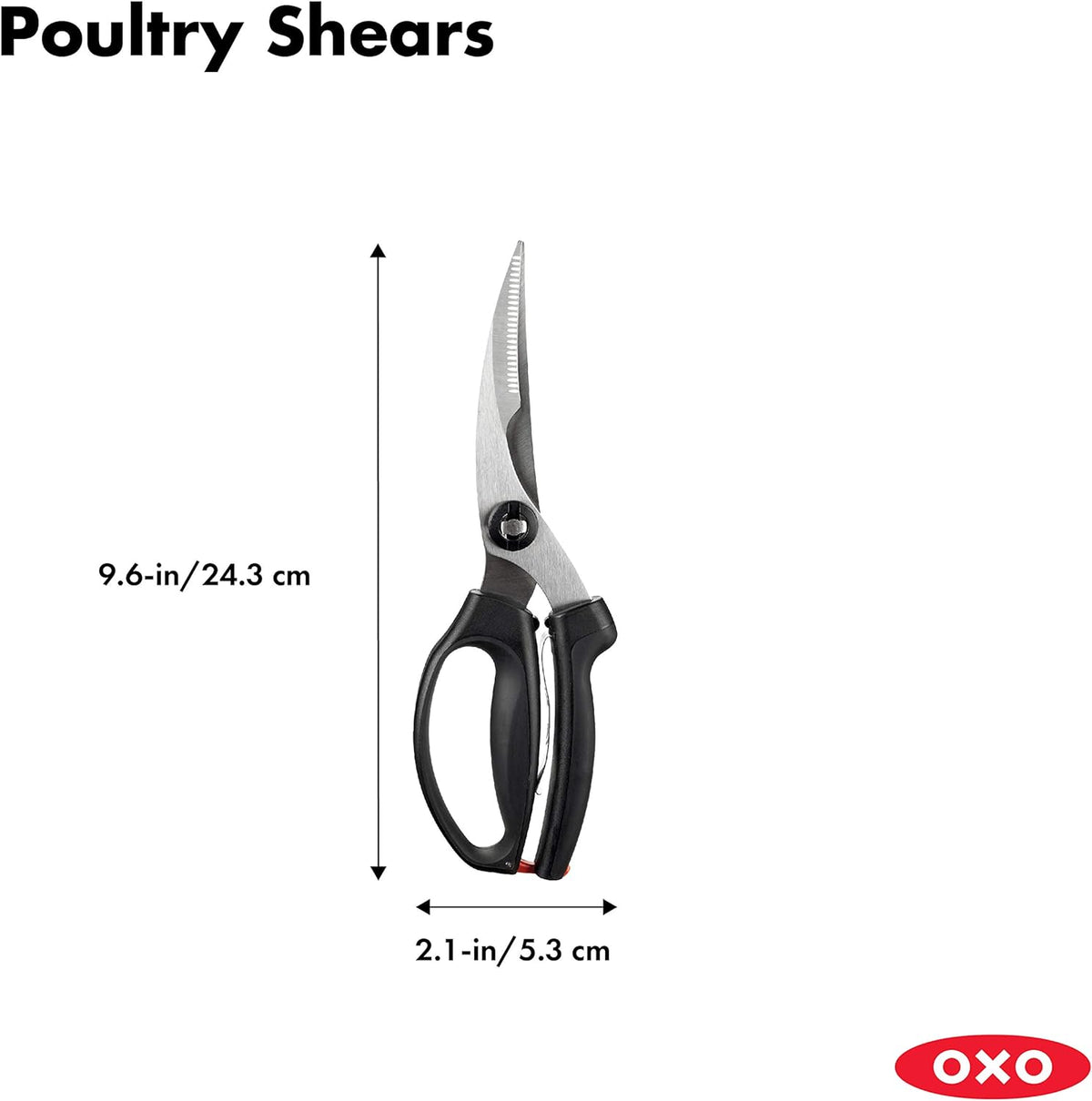 OXO Good Grips Spring-Loaded Poultry Shears, Heavy Duty, Black