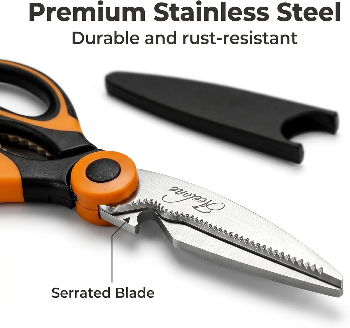 Acelone Kitchen Shears,Premium Heavy Duty Shears Ultra Sharp Stainless Steel Multi-function Kitchen Scissors for Chicken/Poultry/Fish/Meat/Vegetables/Herbs/BBQ…