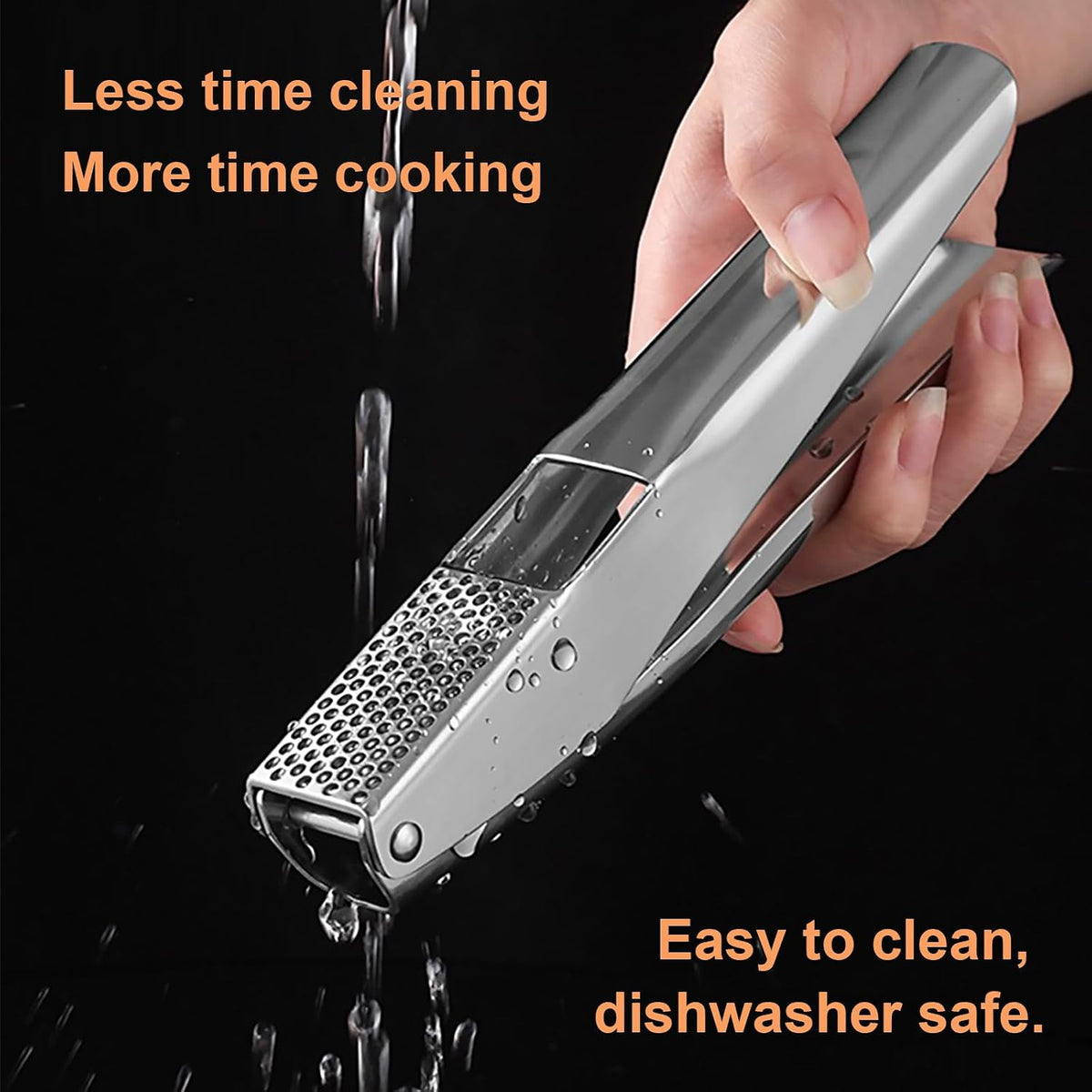 Stainless Steel Garlic Press, Garlic Crusher, Dishwasher Safe