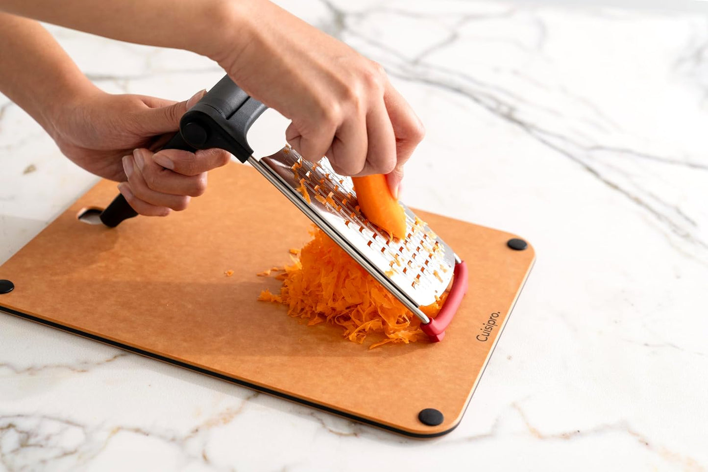 CUISIPRO Surface Glide Technology Stainless Steel Folding Handle Grater, Coarse