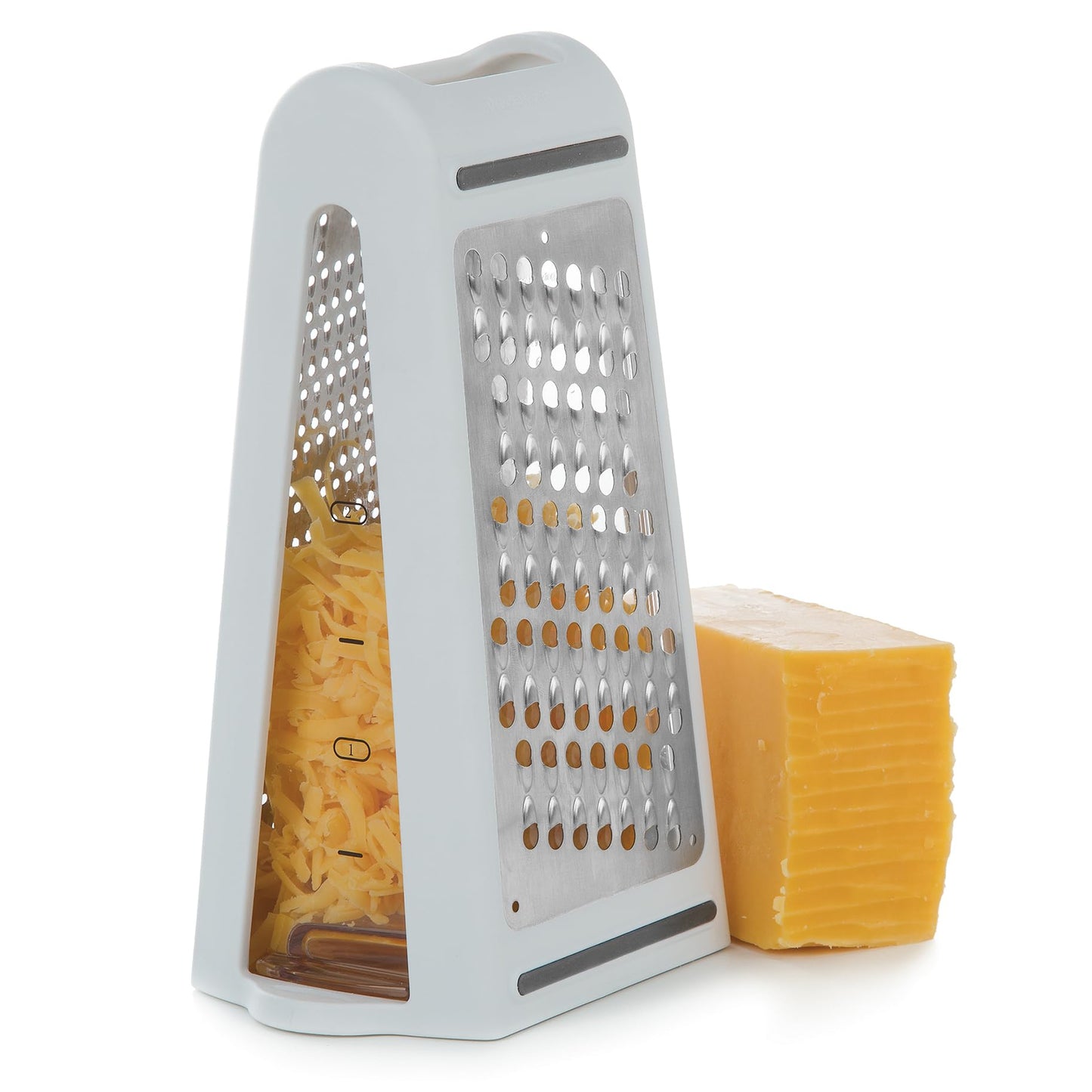 PrepSolutions 2-Way Grate & Measure Fine and Medium Grater, 2-Cup Capacity