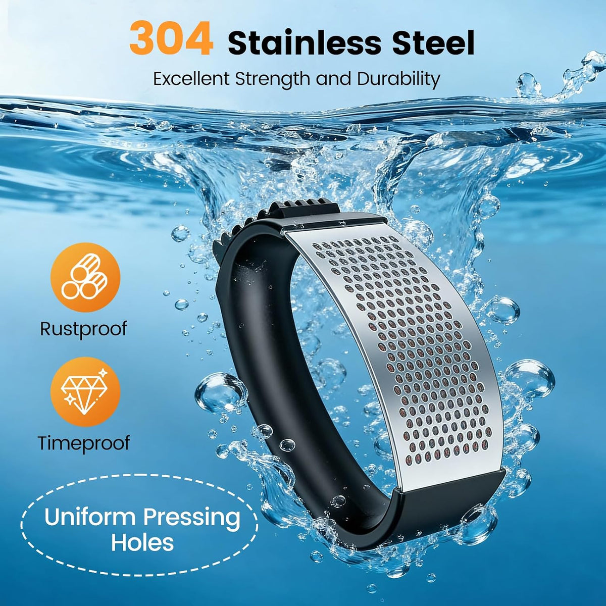 Garlic Press Rocker Set with Garlic Peeler & Cleaning Brush,Stainless Steel Garlic Mincer Crusher,Easy Kitchen Gadget for Effortless Smashing,Kitchen Essentials,Home and Kitchen Utensils Accessories