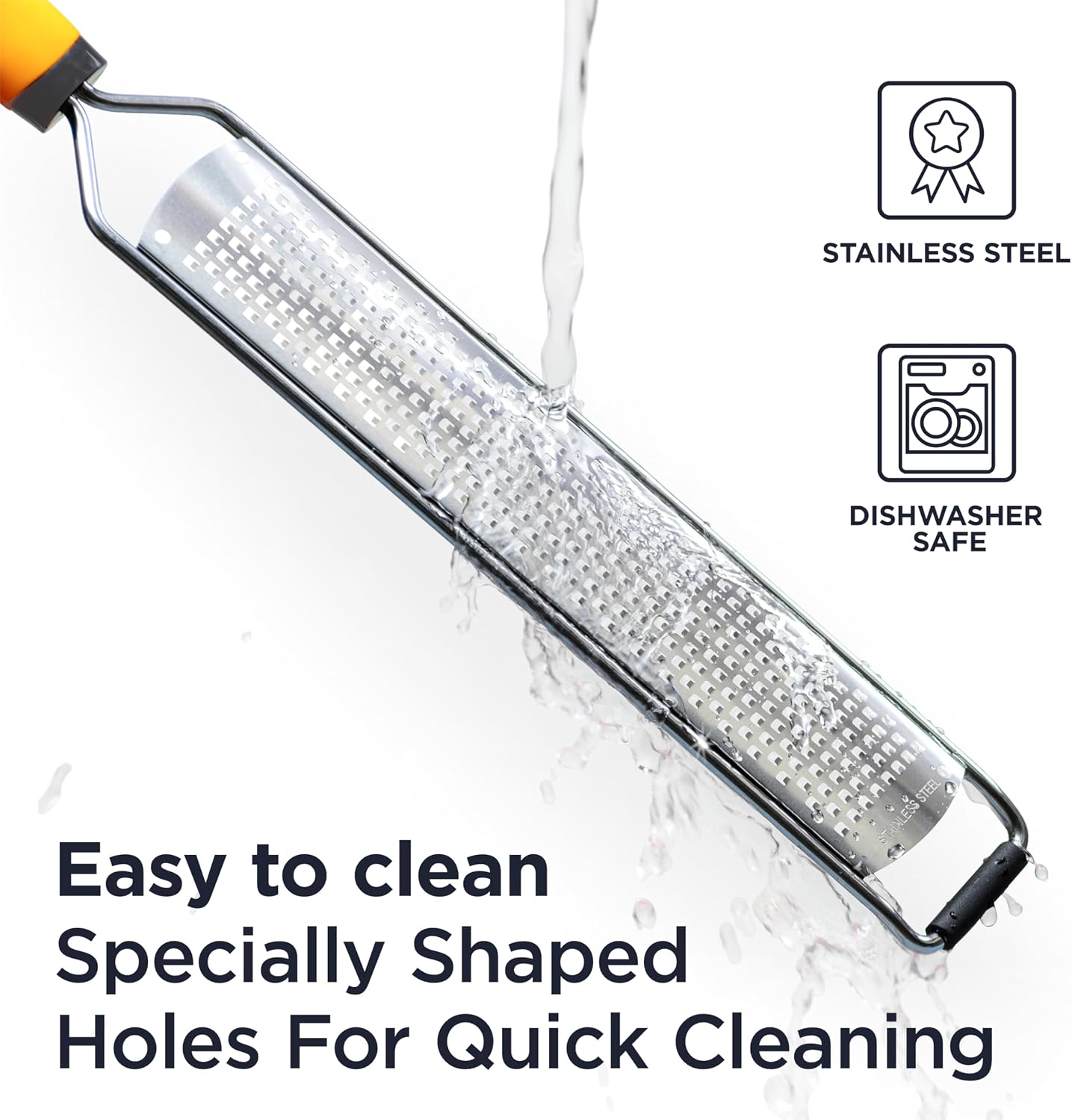 Deiss PRO Lemon Zester & Heavy Duty Grater - Parmesan, Garlic, Nutmeg, Chocolate, Fruits, Vegetables, Ginger & Cheese Shredder