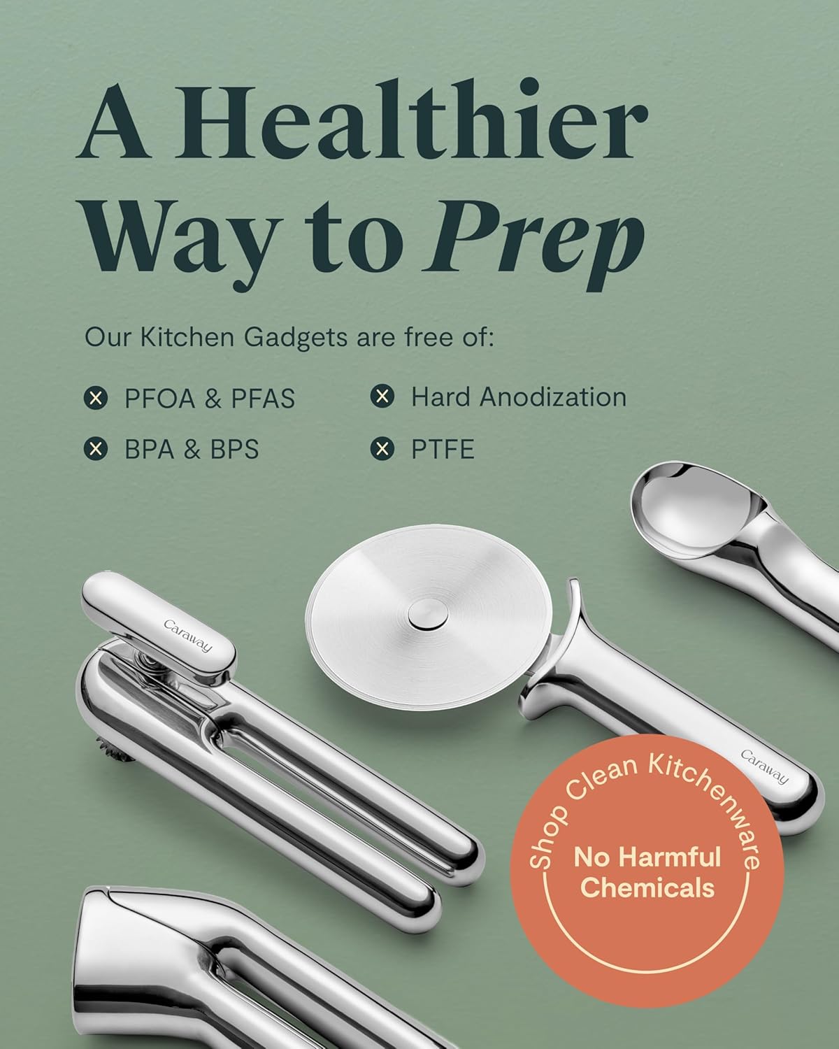 Caraway Stainless Steel Garlic Press